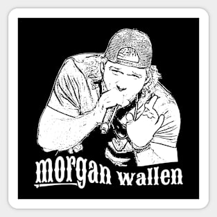 Morgan wallen // White retro Sticker